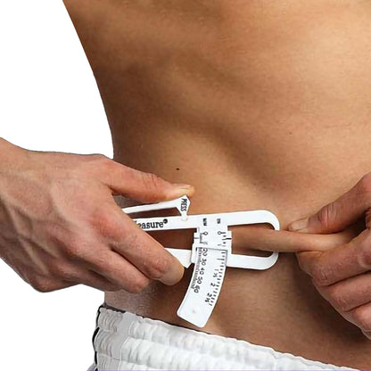 Skinfold Calipers and Body Fat Measuring Tape Tool Set for BMI and Fitness Tracking-White