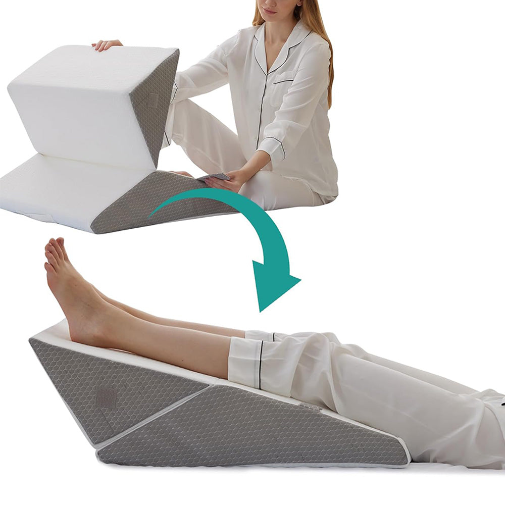 Wedge Pillow Headboard for After Surgery Adjustable Wedge Pillow for Acid Reflux Relief