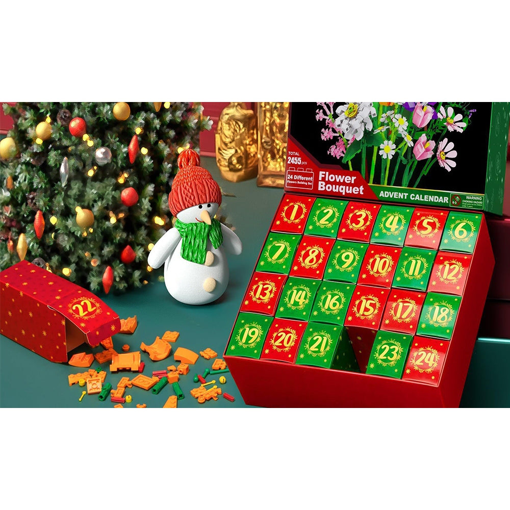 Christmas Flower Bouquet Advent Calendar Gift Set