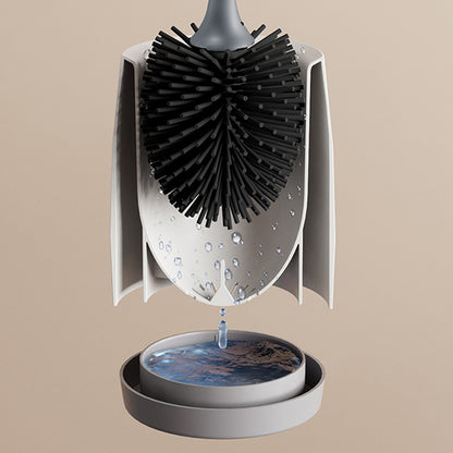 Toilet Brush with Quick Drying Holder-Black
