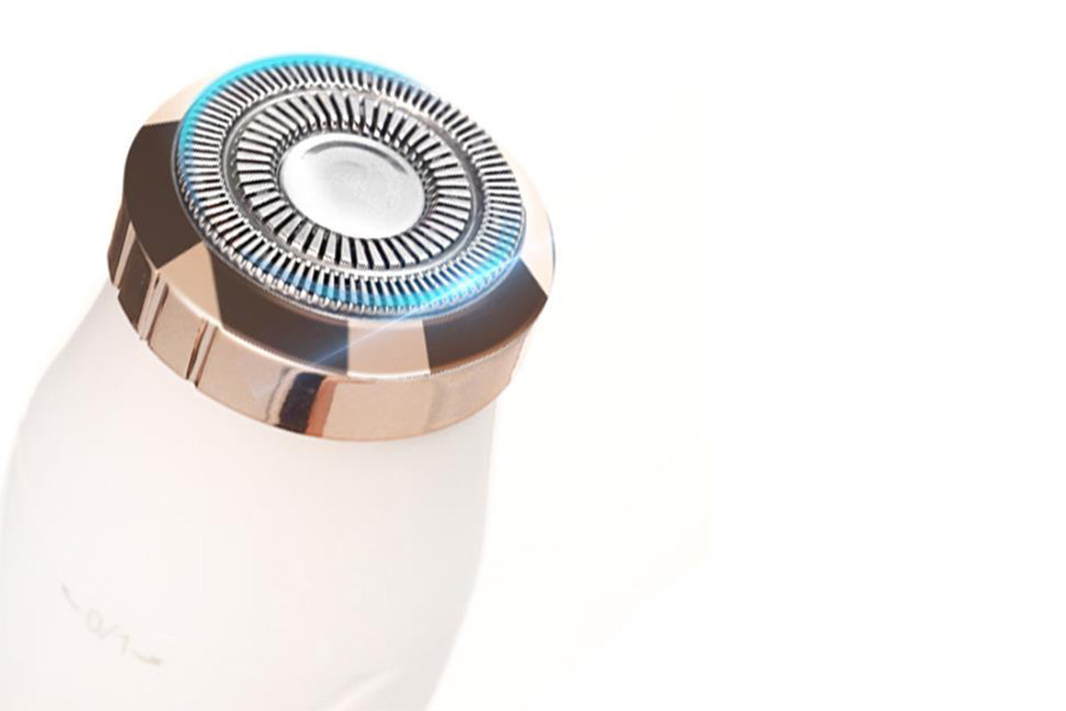 3-in-1 Bikini Electric Trimmer Painless Body Shaver Cordless Facial Hair Remover -White