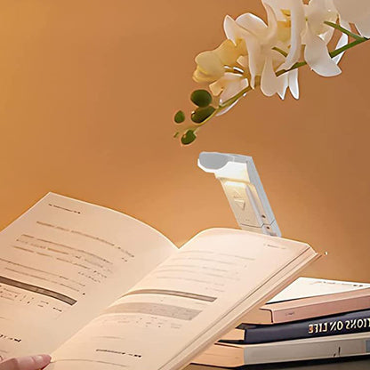 Clip-On Reading Light with Flexible Adjustable Arm-White