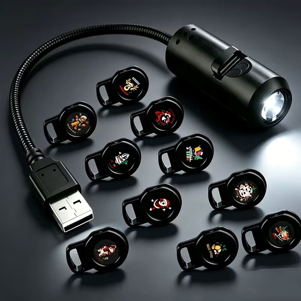 USB Powered Christmas Projector Light Night Light Projector - 10 Slides