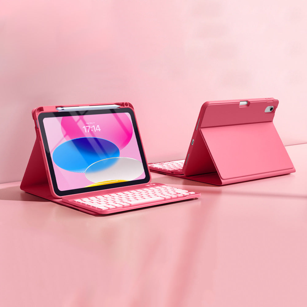 Detachable Backlit Keyboard Case for  iPad 10.2 10.5 Inch - Red