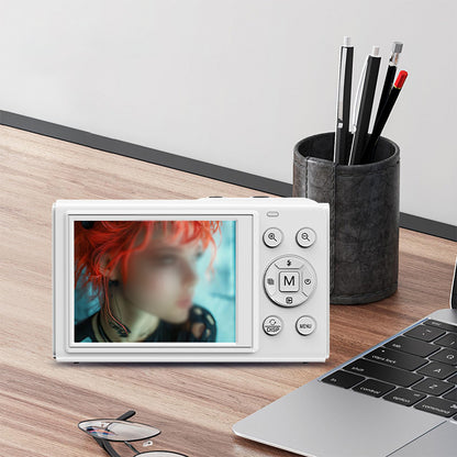 5K HD Dual Screen Selfie Digital Camera 80MP Photography Camera - White