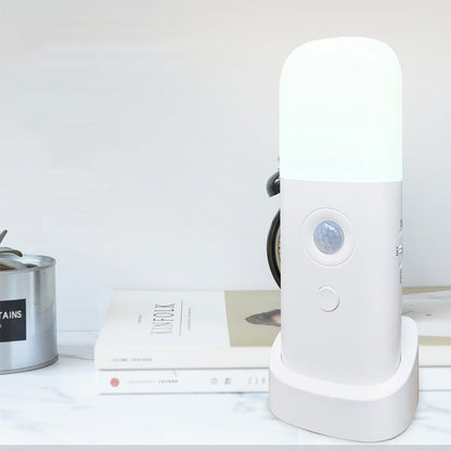 Dimmable Motion Sensor Night Light Rechargeable Nightlight with 5 Brightness Levels White