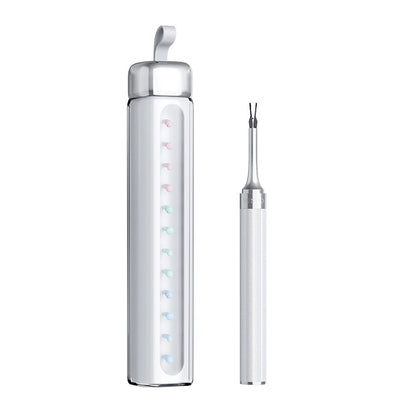 2-in-1 Visual Ear Wax Removal Tool with Ear Scoop Ear Tweezers Ear Cleaning Tool White