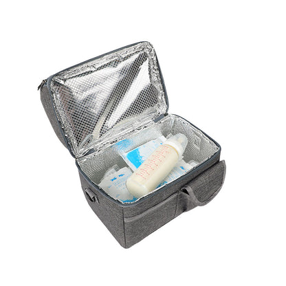 Insulated Lunch Bag Lunch Tote Lunch Box Baby Milk Carrying Bag for Work Picnic Hiking Gray
