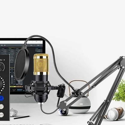 Recording Condenser Microphone Kit with Sound Card for Streaming YouTube TikTok -Gold