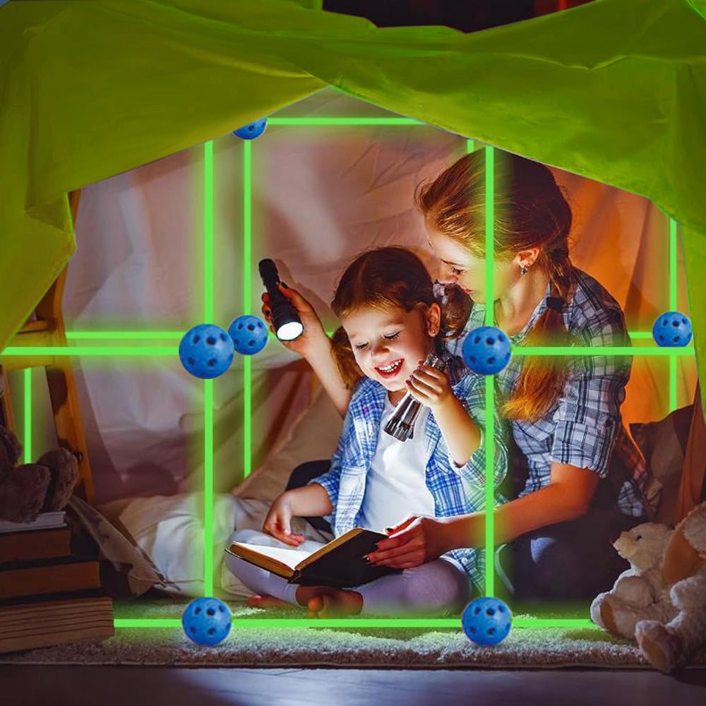 175Pcs Set DIY Kids Tent Fort Building Toys Glow in the Dark Build Educational Learning Toy