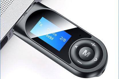 LCD Bluetooth 5.0 Transmitter Receiver USB Audio Adapter for TV Car Speakers