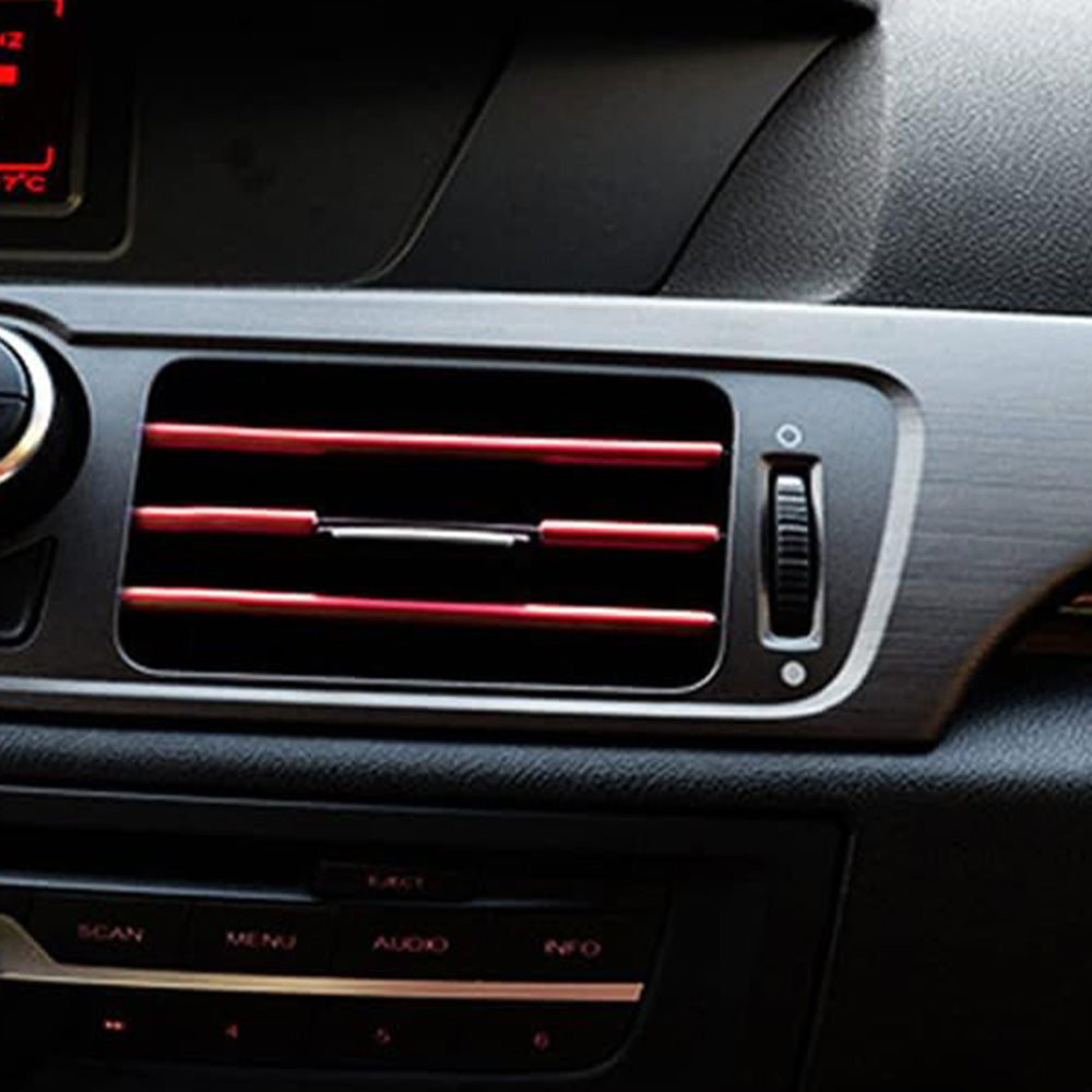 20 Pack Car Interior Air Vent Decorative Trim Strip-Red