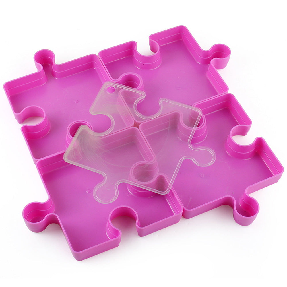 6 Layer Puzzle Storage Organizer Box Stackable Sorting Trays for 1000 Pieces-Red