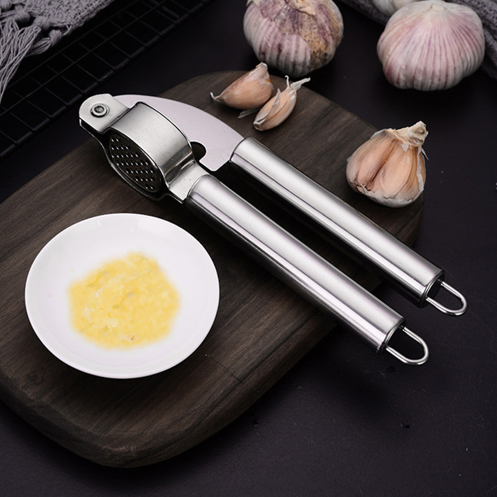 Manual Stainless Steel Garlic Press Crusher for Home Kitchen Cooking