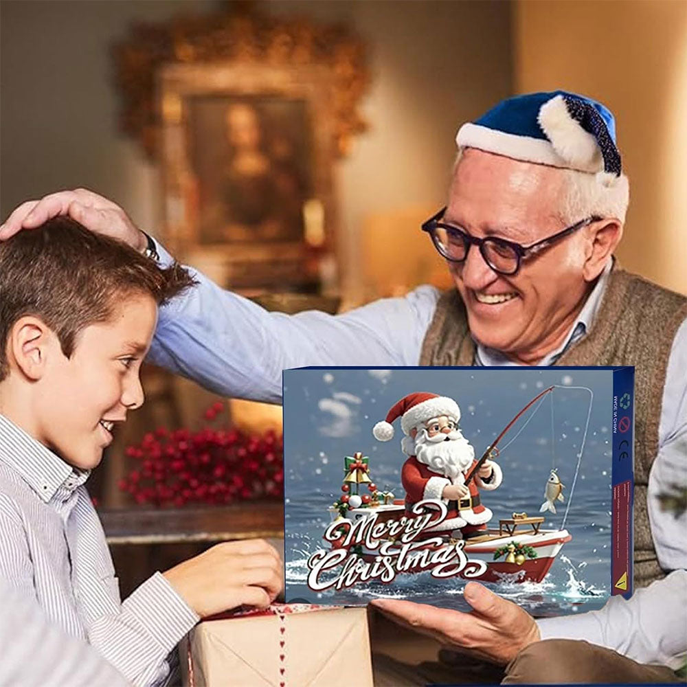 24 Days Fishing Christmas Advent Calendar Fishing Tackle Christmas Countdown Xmas Fishing Lures Set for Fishing Lover