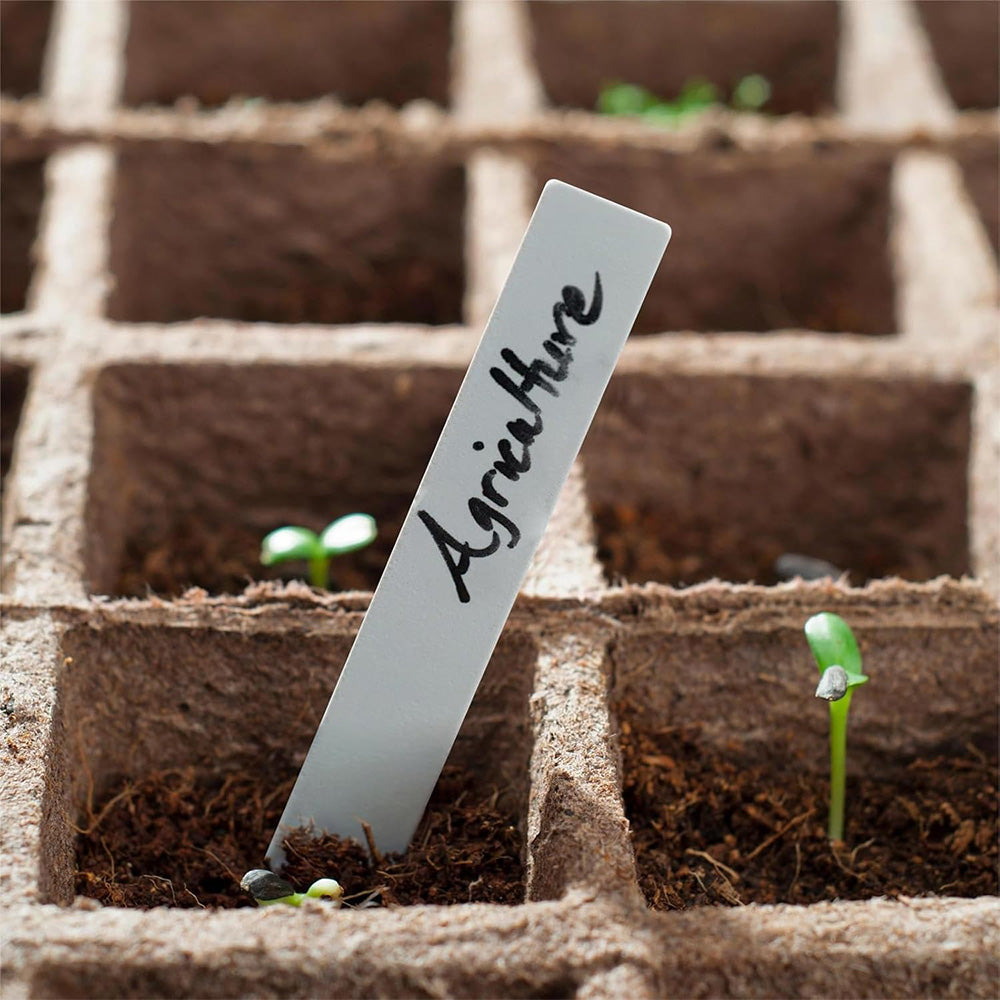 300PCS 10x2CM Plant Labels White Plastic Garden Tray Pot Plug Stick ID Marker Name Tag