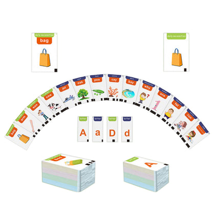 162PCS Phonics Learning Toy Set Flash Cards Speak and Spell Game Montessori Toy
