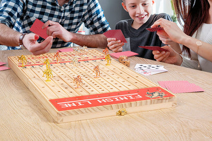 Horse Racing Game Foldable Solid Wood Horse Games Horse Race Board Game With 11 Race Horses