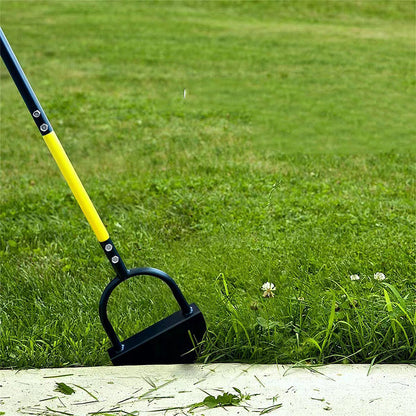 Ergonomic Manual Lawn Edger Half Moon Saw-Tooth Edger for Cleaning Edges Along Sidewalks Garden Beds