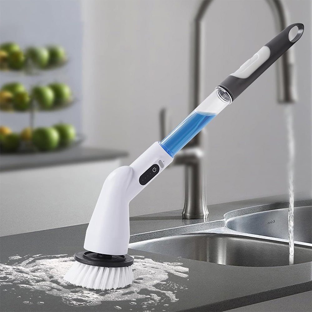 Electric Spin Scrubber with 9 Replaceable Brush Heads 2-Speed Cordless Cleaning Brush