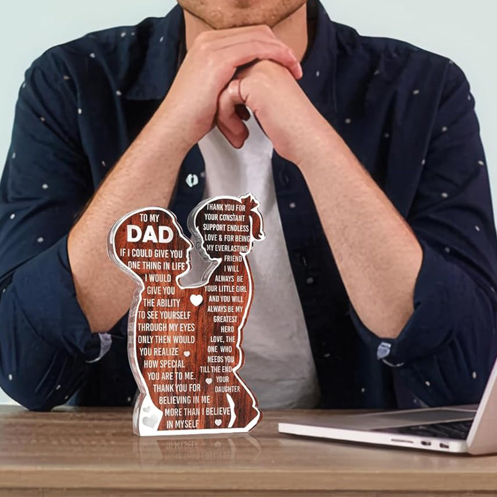 Father Day Acrylic Standing Sign Desk Decoration Plaque