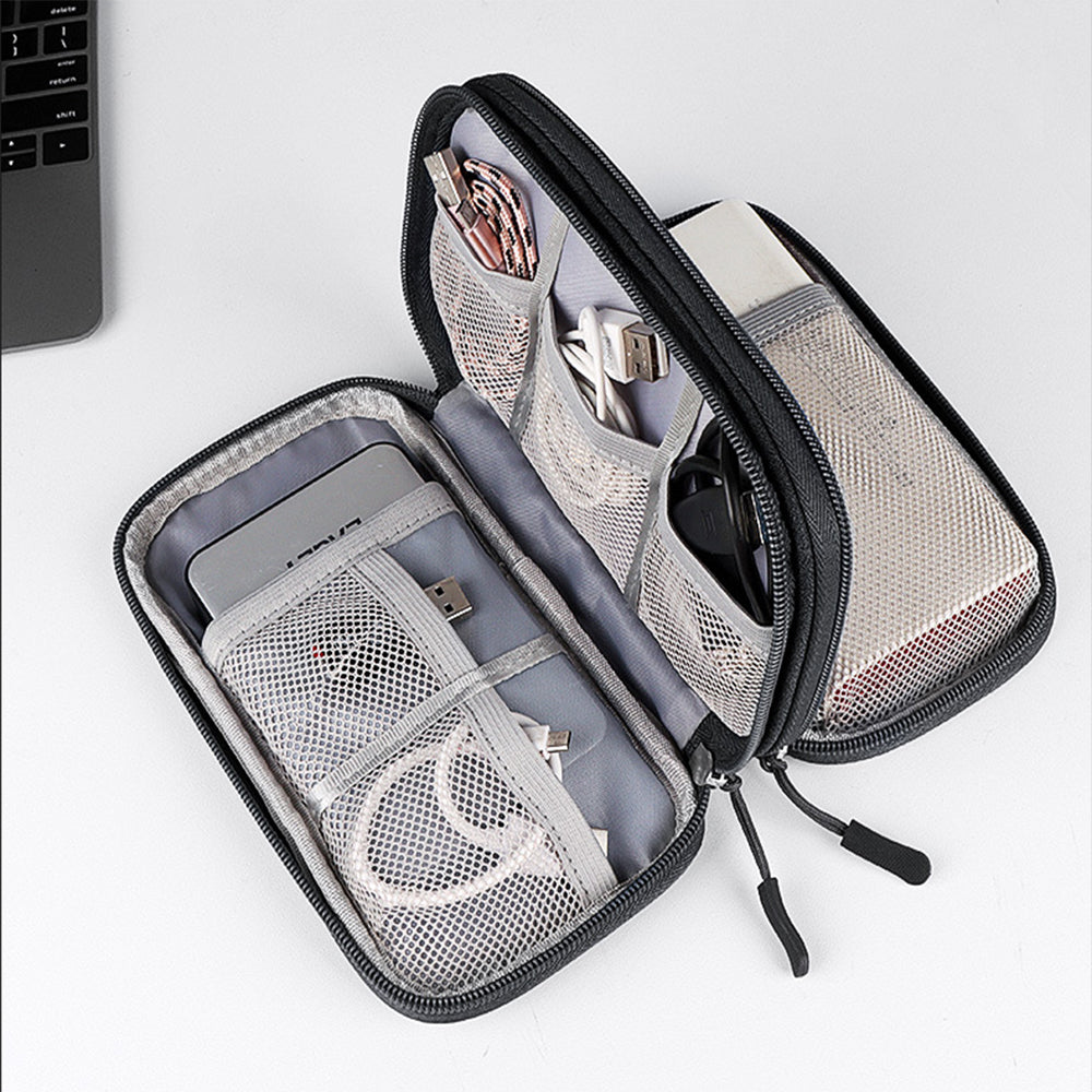 Electronics Accessories Organizer Universal Travel Digital Accessories Storage Bag -Blue