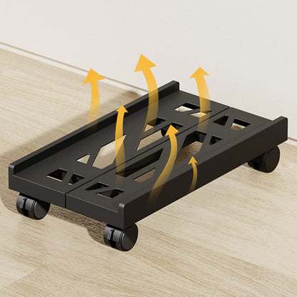 Adjustable PC Case Stand with Wheels Universal Computer Tower Holder Cooling Rack