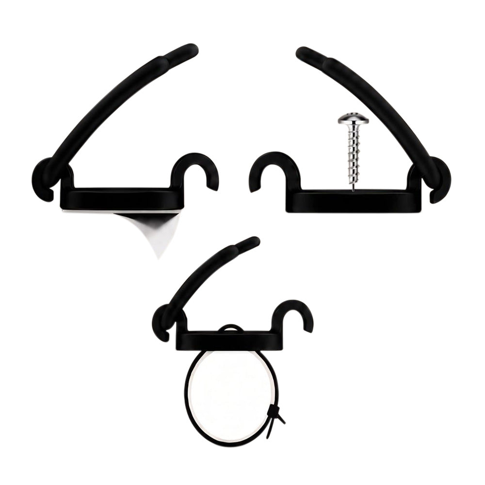 10 Piece Cable Clips Cord Organizer 10 Pack Adhesive Screw Zip Tie Mount Holder - Black