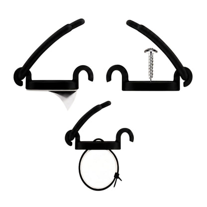 10 Piece Cable Clips Cord Organizer 10 Pack Adhesive Screw Zip Tie Mount Holder - Black