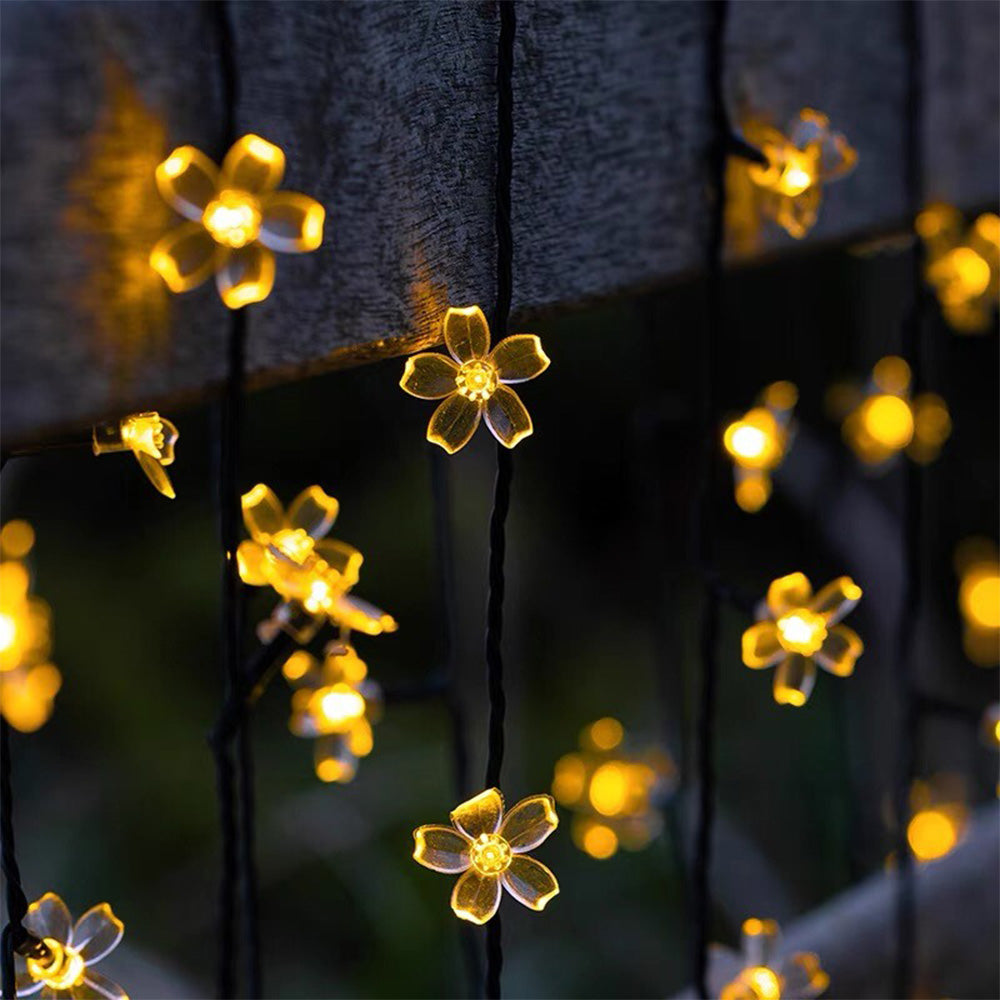 Outdoor Solar Flower String Lights Fairy Garden Lights for Christmas Decor Style 2