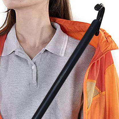 2-in-1 Shoe Horn & Dressing Aid Adjustable Shoe Horn for Easy Shoe Clothing Wear Black