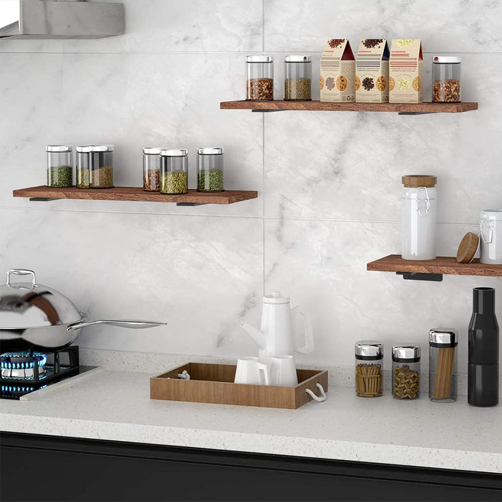 2Pcs Hidden Shelf Brackets 0.4 cm Thick for Floating Shelf Support