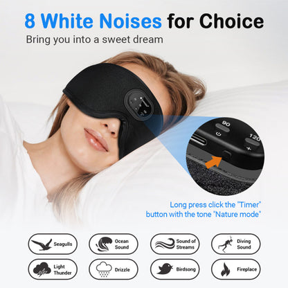 Sleep Mask Eye Mask White Noise Sleep Mask Wireless 5.2 Bluetooth Sleep Headphones