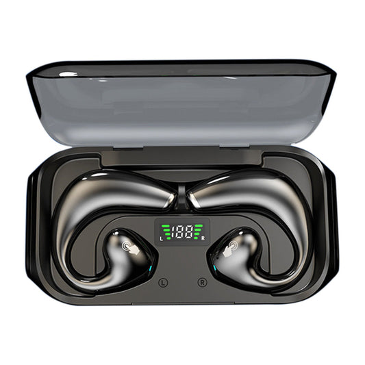 144-Language Real Time Translator Earbuds Open Ear Translation Headphone Black