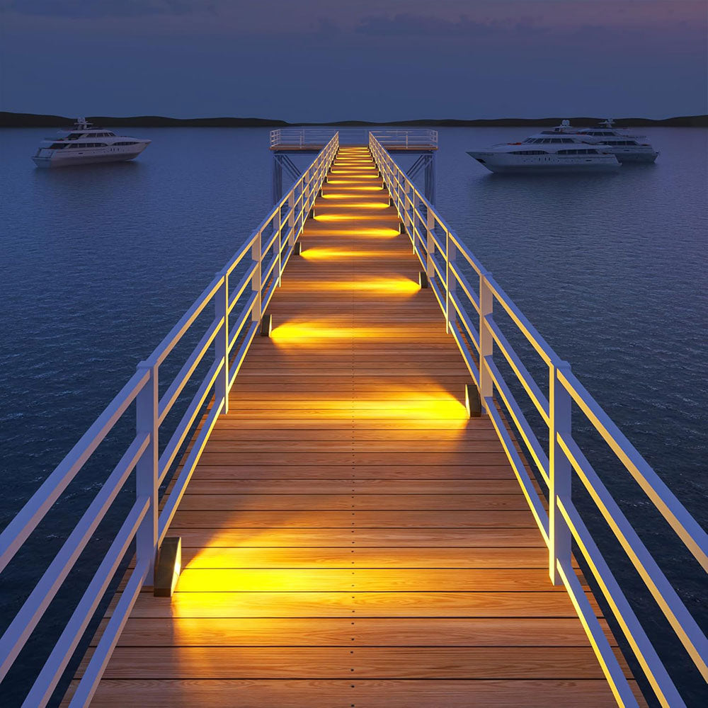 4Pcs Solar Triangle Stair Lights Outdoor Step Lights for Deck Front Porch Patio Decor Warm