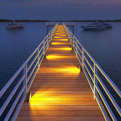 4Pcs Solar Triangle Stair Lights Outdoor Step Lights for Deck Front Porch Patio Decor Warm