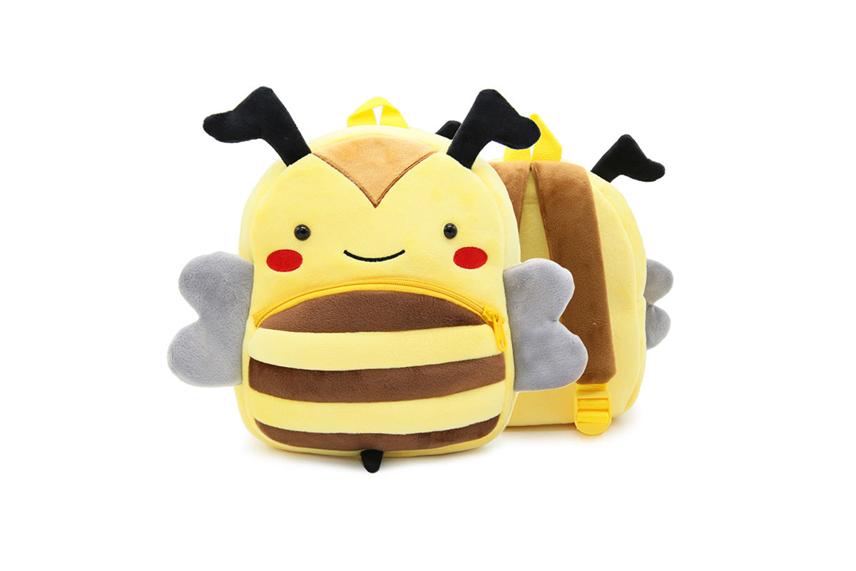 Cute Plush Little Girls Boys Animal Backpacks-Yellow