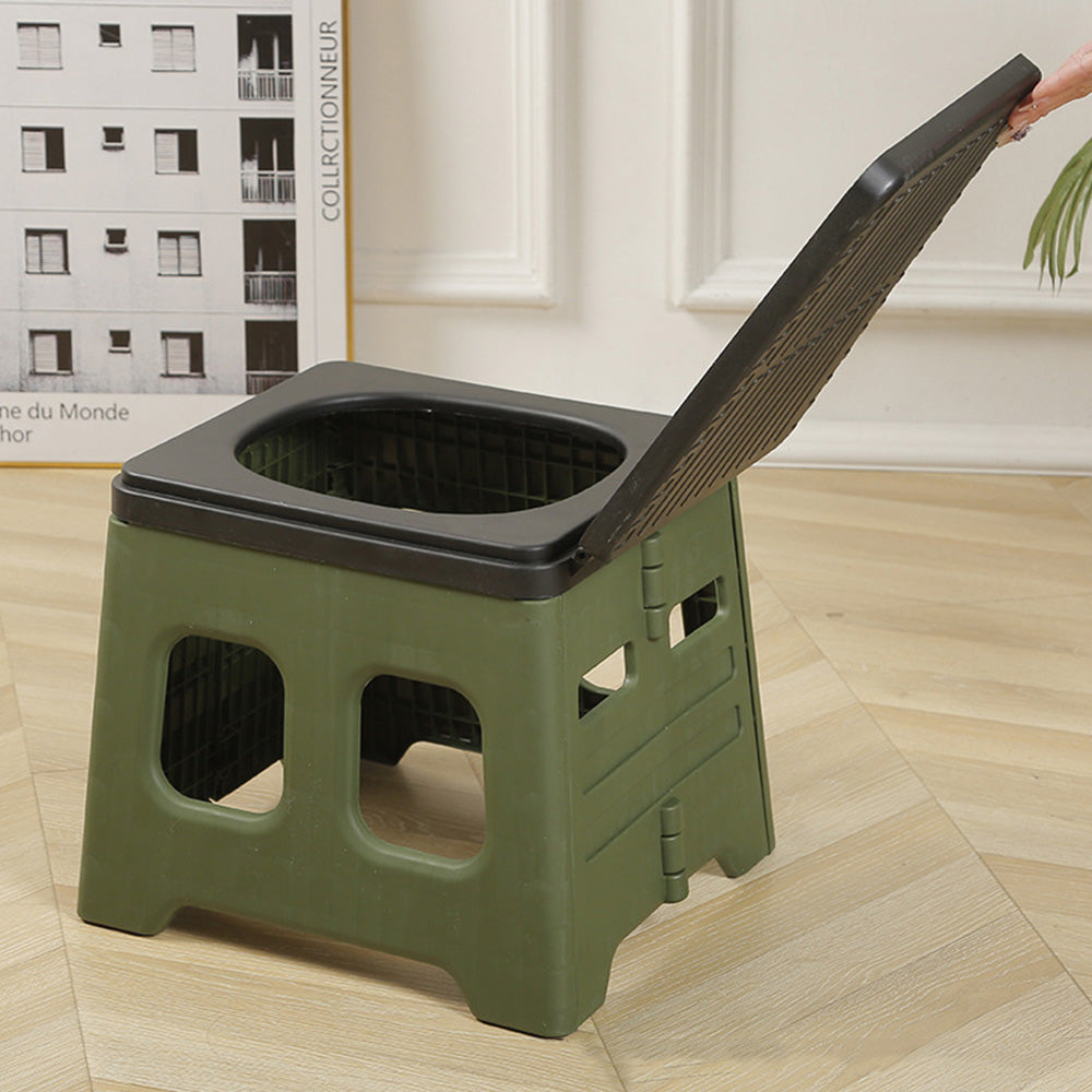 Portable Folding Toilet for Camping and Travel Green