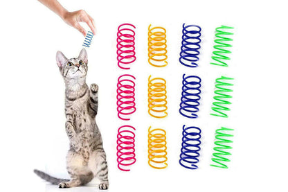 40 Piece Cat Kitten Colorful Plastic Spring Bouncy Toy