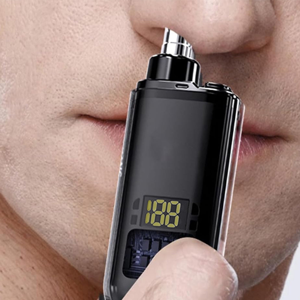 Portable Electric Nose Hair Trimmer Rechargeable Ear Nose Hair Trimmer for Men Women Black
