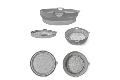 Silicone Air Fryer Liners Reusable Pot Oven Liner Baking Tray-Gray
