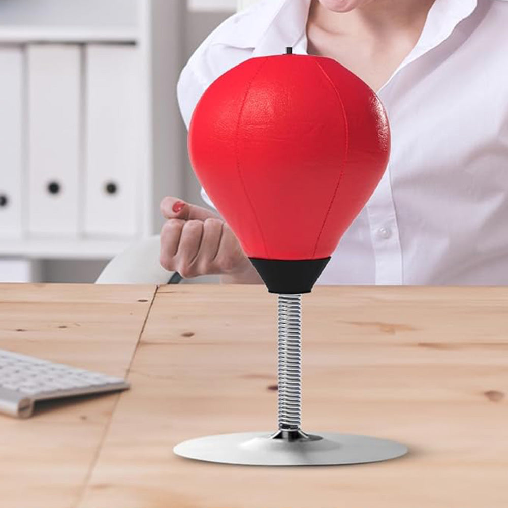 Desktop Punching Speed Ball with Clamp and Suction Cup-Red