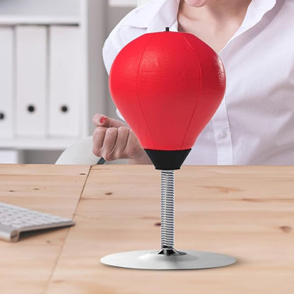 Desktop Punching Speed Ball with Clamp and Suction Cup-Red