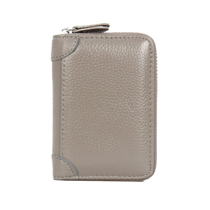 Men's Credit Card Holder Leather Wallet Business Case Slim ID Purse Gray