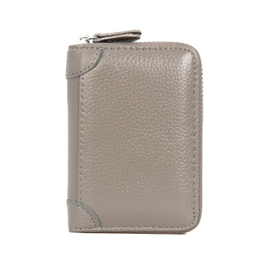 Men's Credit Card Holder Leather Wallet Business Case Slim ID Purse Gray