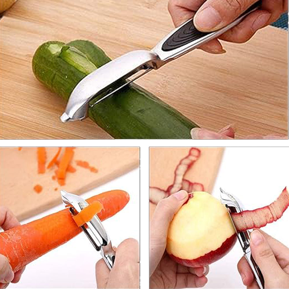 2 Pack Stainless Steel Vegetable Peeler Set Potato Peeler for Kitchen
