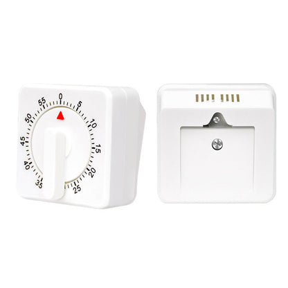 60-Minute Mechanical Kitchen Timer Visual Countdown Timer for Kitchen Cooking Study White
