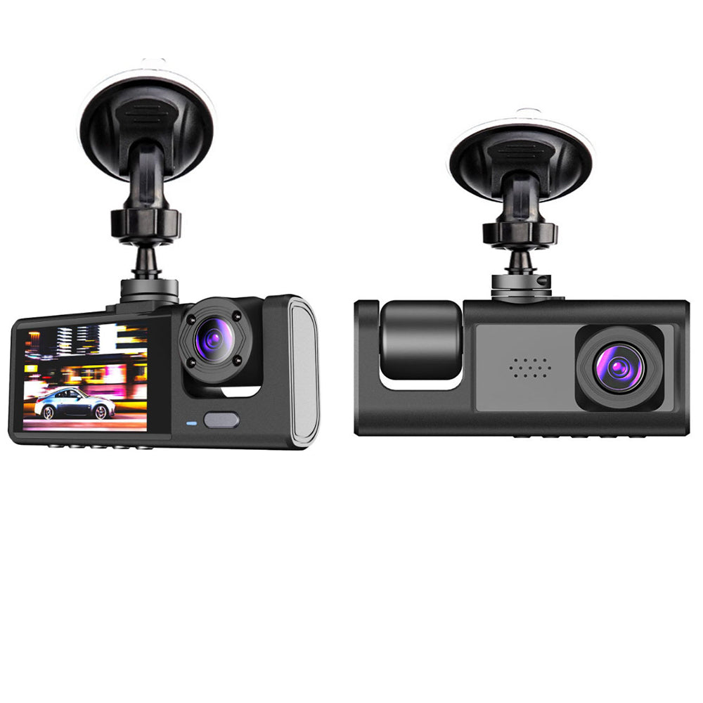 Car Dash Cam Front and Rear Inside 3 Cameras 1080P Car Rearview Mirror Car Video Camcorder Car Camera Recorder