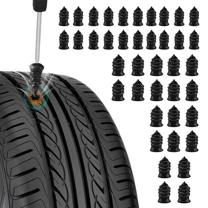 41PCS Tire Repair Rubber Studs Set Vacuum Tyre Nail Kit for Cars