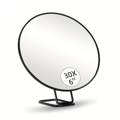 Travel Magnifying Makeup Mirror with Adjustable Stand and Suction Cup Black